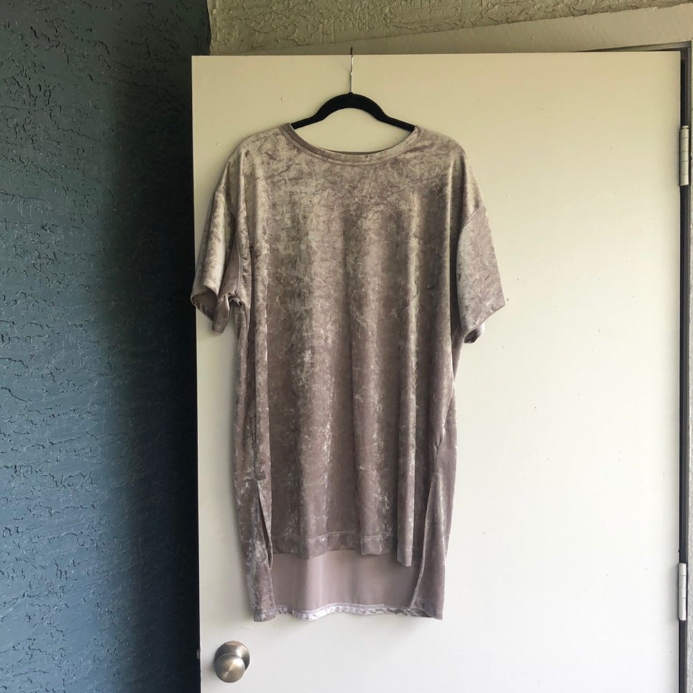 silver/lavender velvet dress